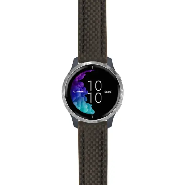 g.venu.st25 Main Black StrapsCo Heavy Duty Carbon Fiber Watch Strap 20mm