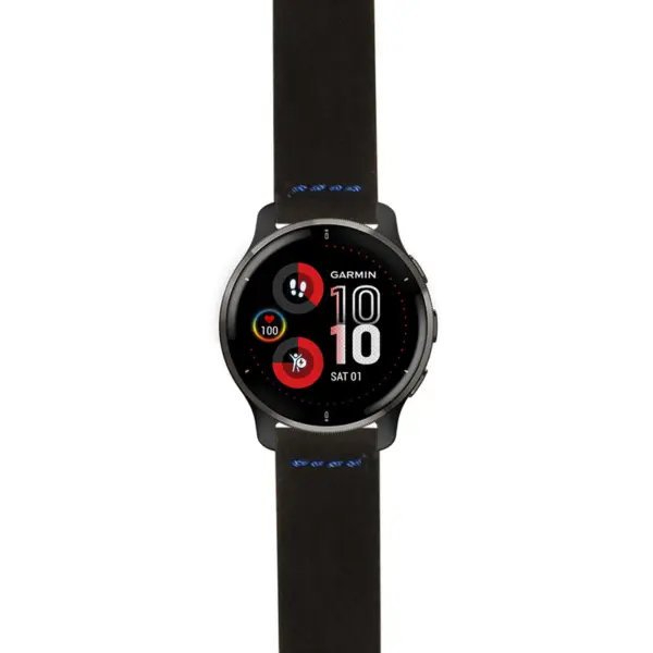 g.v2p.st29 Main Black & Blue StrapsCo Heavy Duty Suede Watch Strap 20mm