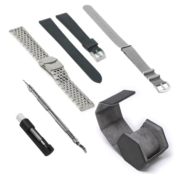 gb6.1.7 Black Grey The Everything you need Premium Holiday Gift Bundle 18mm 20mm 22mm