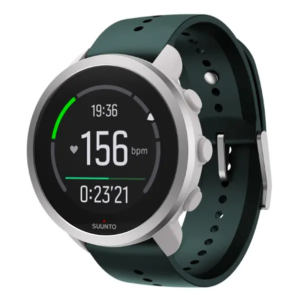 su.r32.11 Main Green StrapsCo Active Band Watch Strap for Suunto 5 Peak 22mm