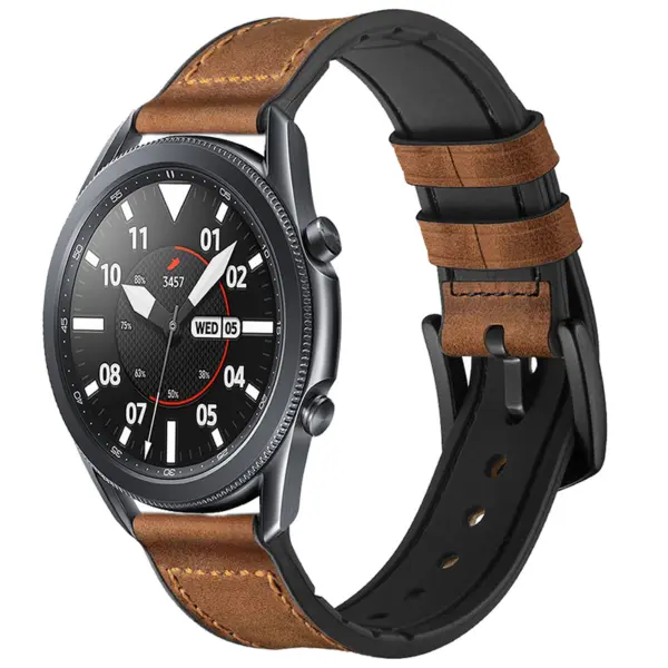 Leather Hybrid Strap For Garmin Vivoactive 4 #5