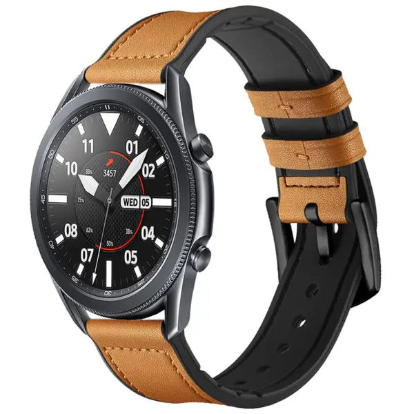 Leather Hybrid Strap For Garmin Vivoactive 4 #7