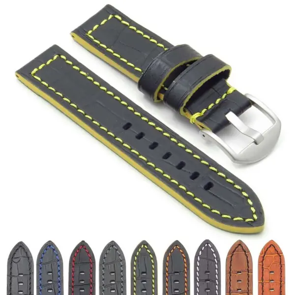 ColorBlock Crocodile Strap For Garmin Forerunner 570 - 42mm #1
