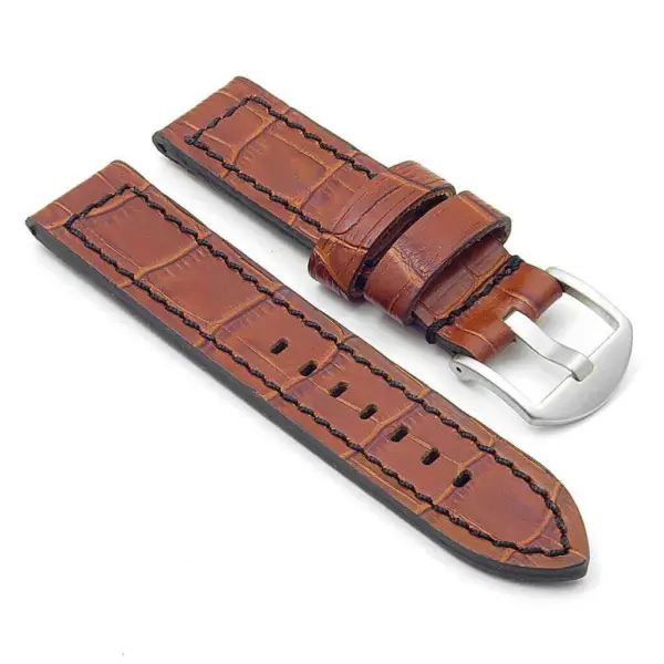 ColorBlock Crocodile Strap For Garmin Forerunner 570 - 42mm #11