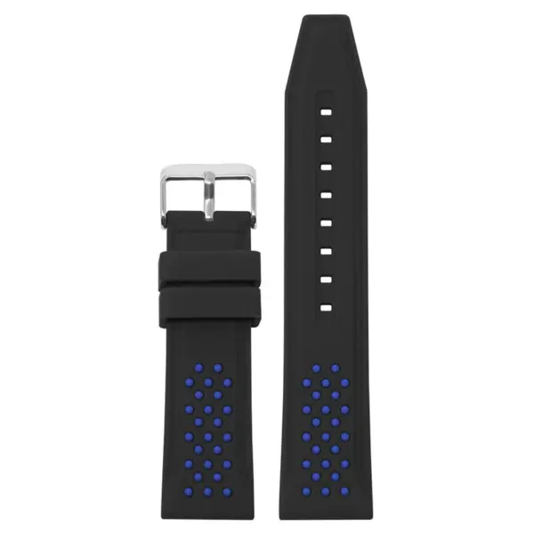 Contrasting Perforated Rubber Strap For MoonSwatch #3