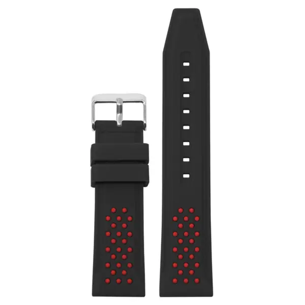 Contrasting Perforated Rubber Strap For MoonSwatch #4