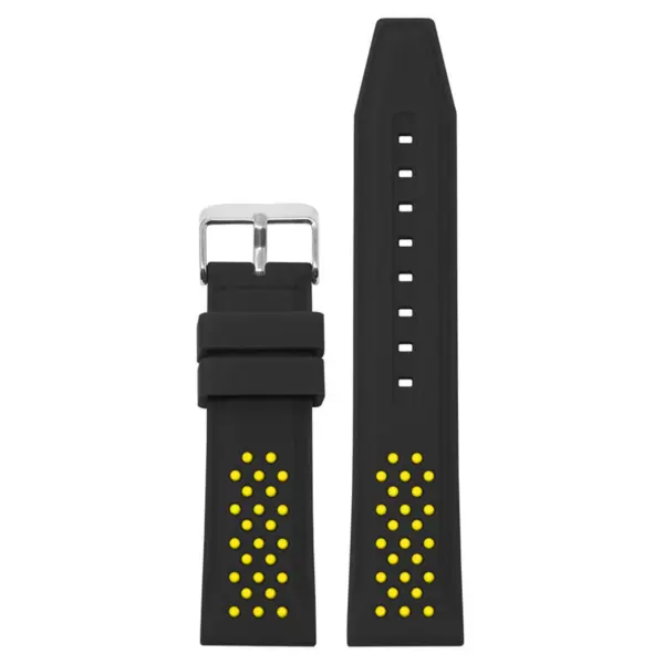 Contrasting Perforated Rubber Strap For MoonSwatch #6