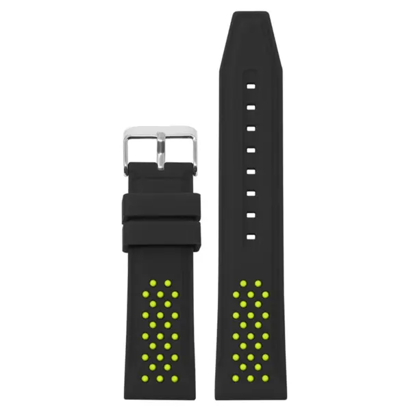 Contrasting Perforated Rubber Strap For MoonSwatch #7