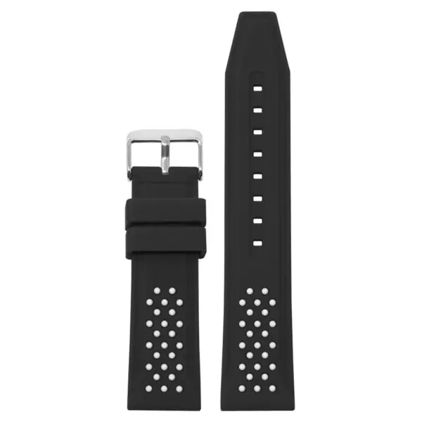 Contrasting Perforated Rubber Strap For MoonSwatch #9