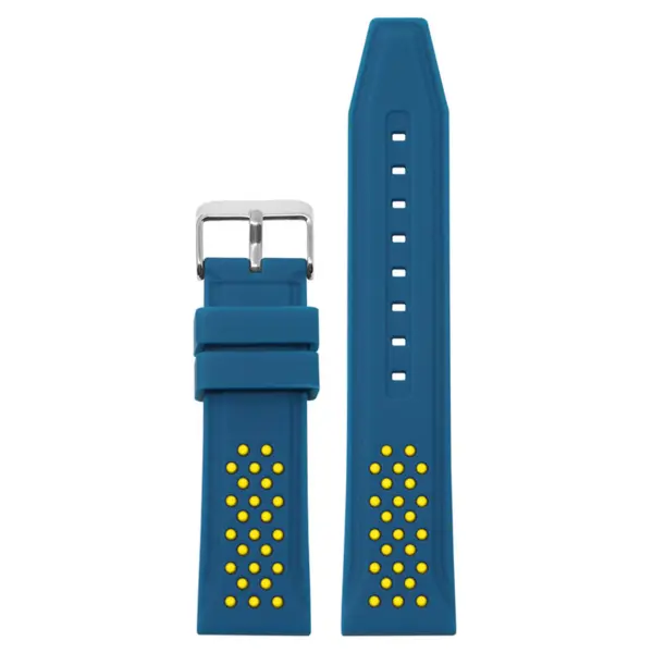Contrasting Perforated Rubber Strap For MoonSwatch #11
