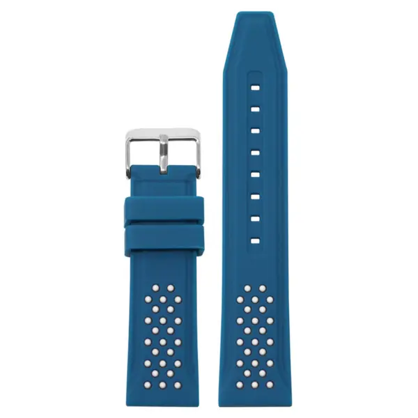 Contrasting Perforated Rubber Strap For MoonSwatch #13