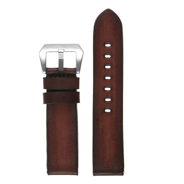 Vintage Faded Leather Strap For MoonSwatch #5