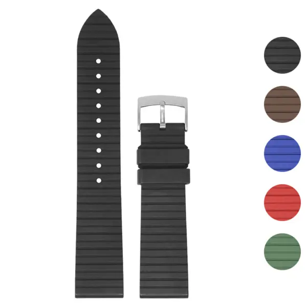 DASSARI Groove Stripe FKM Rubber Sport Strap For MoonSwatch #1