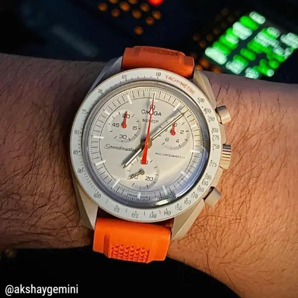 DASSARI Rugged FKM Rubber Sport Strap For MoonSwatch #2
