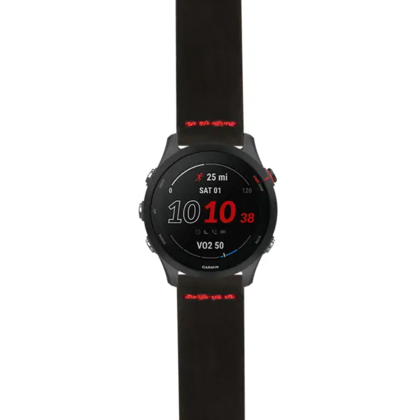 g.f255.st29 Main Black & Red StrapsCo Heavy Duty Suede Watch Strap 20mm