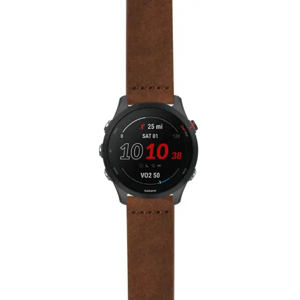 g.f255.st29 Main Brown StrapsCo Heavy Duty Suede Watch Strap 20mm