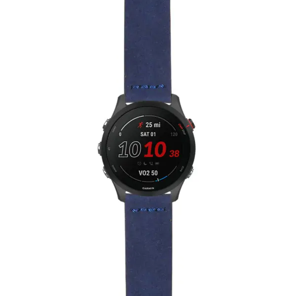 g.f255.st29 Main Blue StrapsCo Heavy Duty Suede Watch Strap 20mm