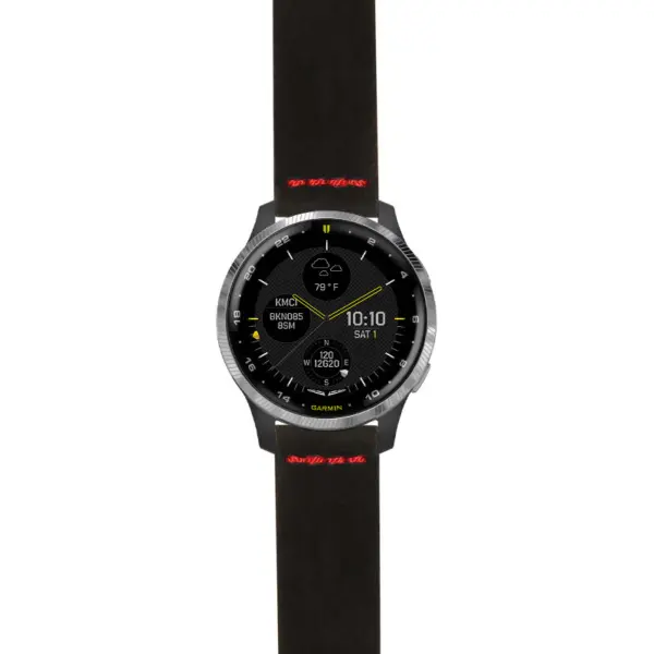 g.d2a.st29 Main Black & Red StrapsCo Heavy Duty Suede Watch Strap 20mm