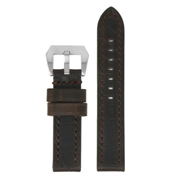 Heavy Duty Vintage Crocodile Leather Strap #7