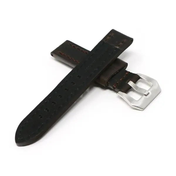 Heavy Duty Vintage Crocodile Leather Strap #8