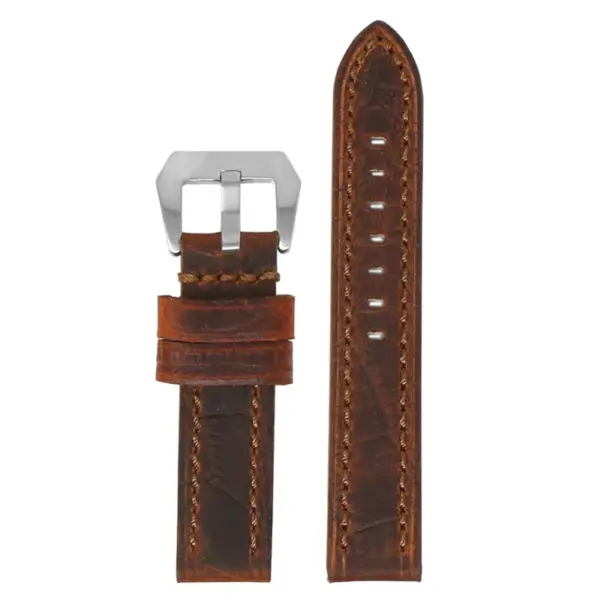 Heavy Duty Vintage Crocodile Leather Strap #9