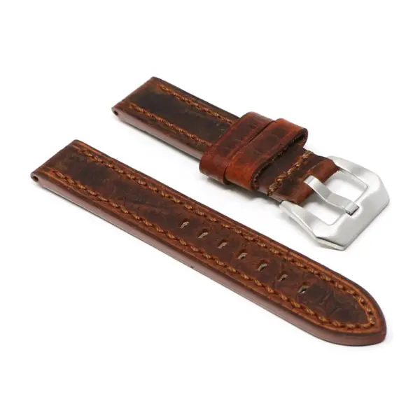Heavy Duty Vintage Crocodile Leather Strap #10