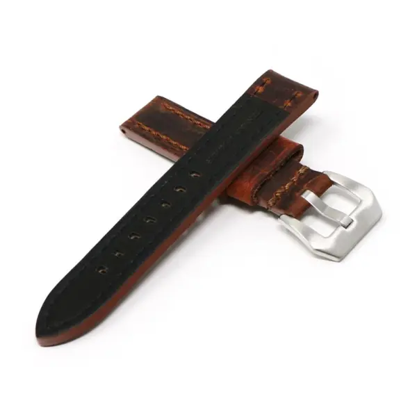 Heavy Duty Vintage Crocodile Leather Strap #11