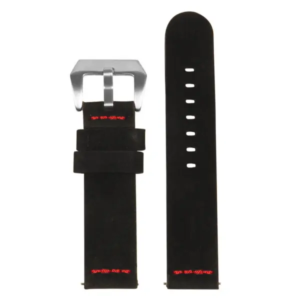St29.1.6 Up Black & Red Heavy Duty Suede Watch Strap