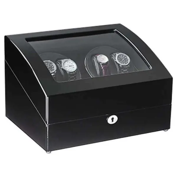 Piano Black Watch Winder with Storage for 4 Watches #2