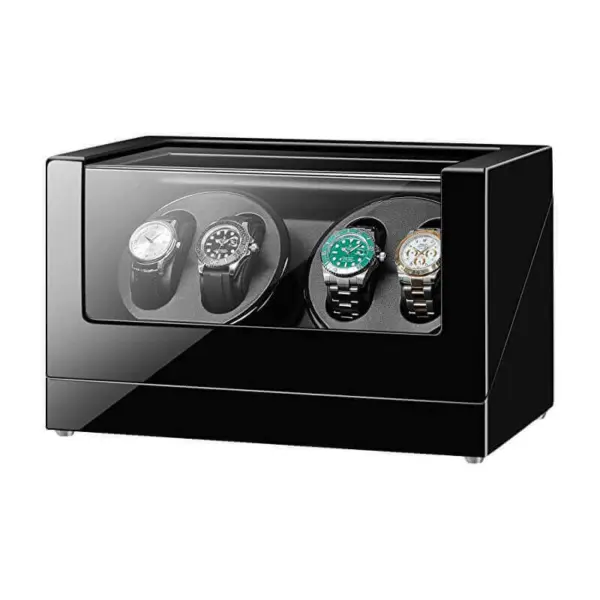 Piano Black Watch Winder for 4 Watches #2