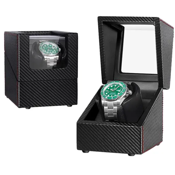 Black Carbon Fiber Single Watch Winder #1