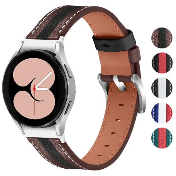 Leather Racing Strap For Samsung Galaxy Watch 6 #1