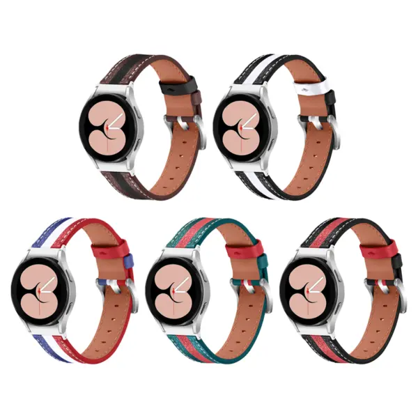 Leather Racing Strap For Samsung Galaxy Watch 6 #2
