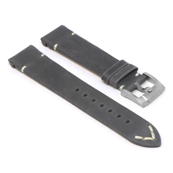 skt.l3.7 22 Angle Grey StrapsCo DASSARI Vintage Leather Strap w Minimal Stitching for Seiko Turtle