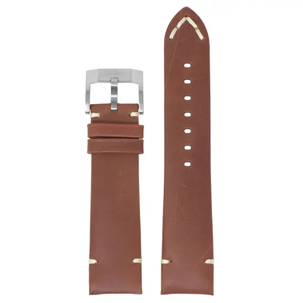 skt.l3.8 22 Main Cinnamon StrapsCo DASSARI Vintage Leather Strap w Minimal Stitching for Seiko Turtle