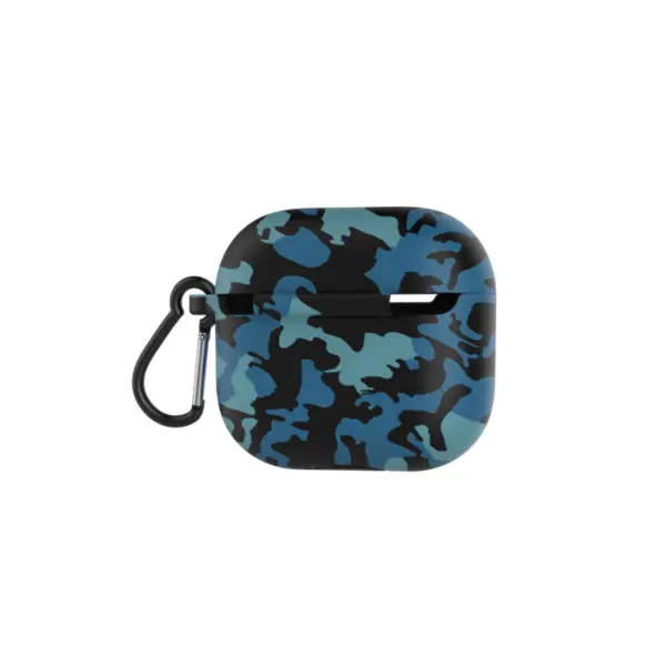 a.ap1 .5 Back Blue Camo StrapsCo Pattern Silicone Rubber Case Cover for Apple AirPods Pro