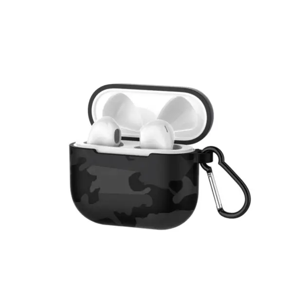 a.ap1 .1 Main Black Camo StrapsCo Pattern Silicone Rubber Case Cover for Apple AirPods Pro