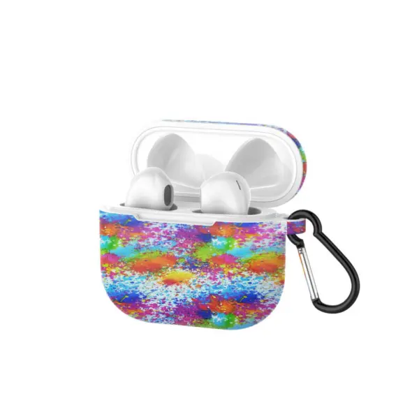 a.ap1 .a Main Paint Splatter StrapsCo Pattern Silicone Rubber Case Cover for Apple AirPods Pro