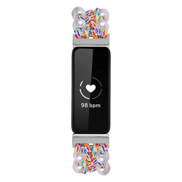 fb.ny34.123 Front Rainbow StrapsCo Adjustable Bead Strap for Fitbit Inspire 2