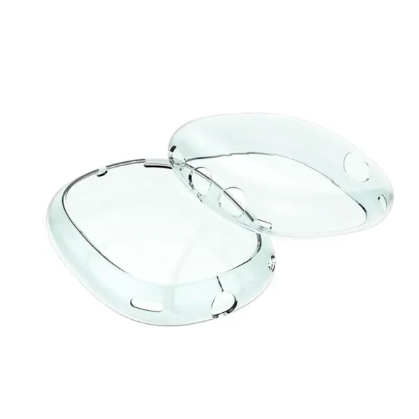 a.ap2 .11a Angle Transparent Aquamarine StrapsCo Smooth Silicone Rubber Earphone Covers for Apple AirPods Max