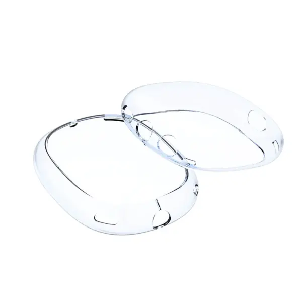 a.ap2 .5a Angle Transparent Blue StrapsCo Smooth Silicone Rubber Earphone Covers for Apple AirPods Max