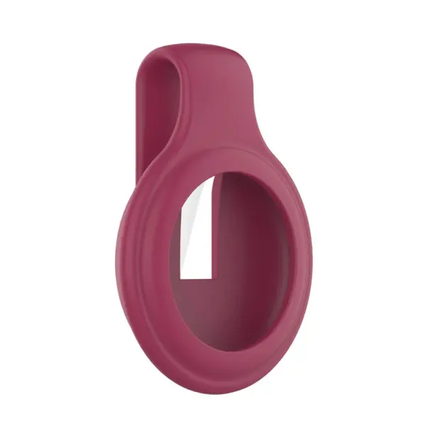 a.at4 .6a Main Sangria StrapsCo Silicone Rubber Clip Apple AirTag Holder Protective Case