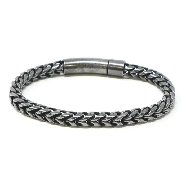 bx13.vs Back Vintage Silver StrapsCo Vintage Silver Metal Chain Bracelet Wristband Bangle