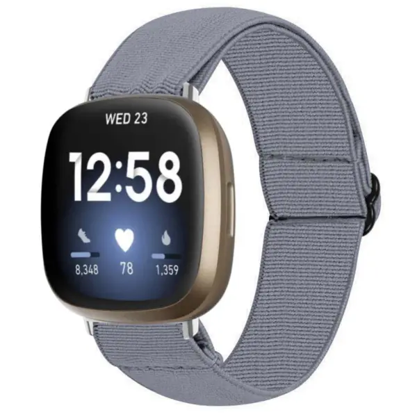 fb.ny27.7 Main Glacier StrapsCo Elastic Nylon Watch Band Strap for Fitbit Sense Versa 3