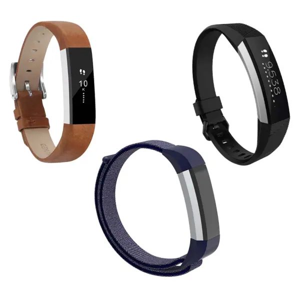 Mens Strap Bundle for Fitbit Alta Alta HR Tan Navy Blue Black