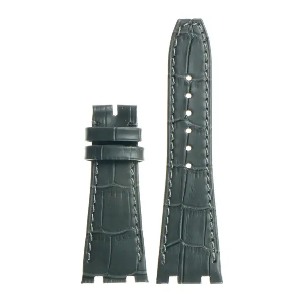 ap.l4.7 DASSARI Croc Embosed Leather Strap for Audemars Piguet in Grey 2