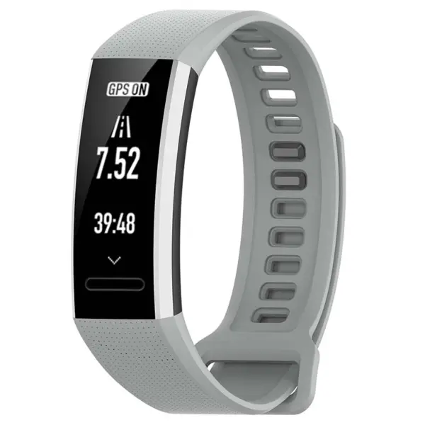 h.r5.7 Main Grey StrapsCo Silicone Rubber Watch Band Strap for Huawei Band 2
