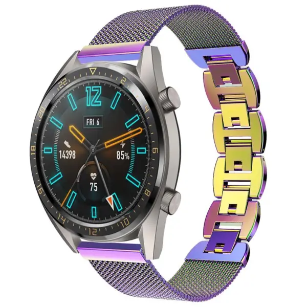 s.m17.abc .10 Main Opal Yellow StrapsCo Metal Link Mesh Watch Band Strap for Samsung Galaxy Watch 3 45mm Watch 46mm 22mm