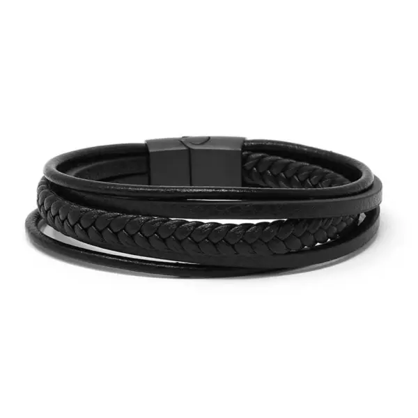 Stacked Leather Bracelet Backside