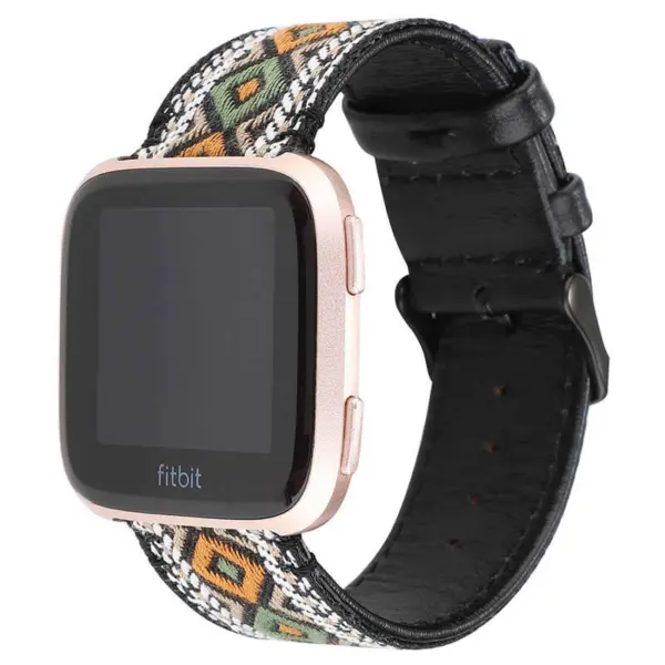 fb.l34.C Main C StrapsCo Embroidered Leather Watch Band Strap for Fitbit Versa Versa 2 Versa Lite